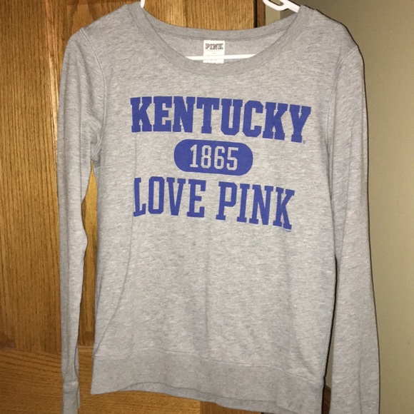 PINK Victoria's Secret Tops - PINK grey graphic crewneck
